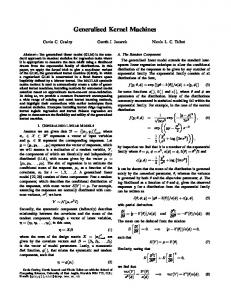 Generalised Kernel Machines