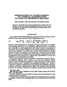 Generalizations of Clausen's formula