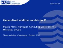 Generalized additive models in R