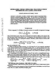 Generalized Ces\aro operators, fractional finite differences and ...