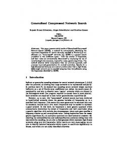 Generalized Compressed Network Search - Idsia