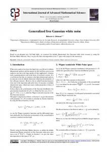 Generalized free Gaussian white noise