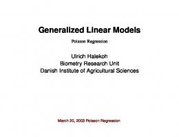 Generalized Linear Models