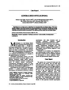 GENERALIZED MYELOLIPOMA