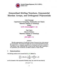 Generalized Stirling Numbers, Exponential Riordan Arrays, and