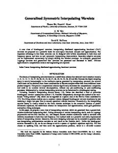 Generalized Symmetric Interpolating Wavelets - CiteSeerX