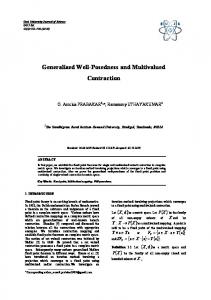 Generalized Well-Posedness and Multivalued Contraction - DergiPark