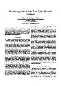 Generating Abstractions from Static Domain Analysis - Unica