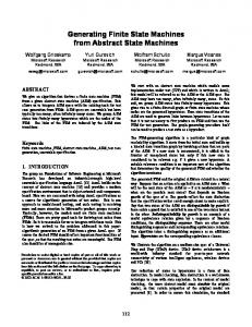 Generating finite state machines from abstract state machines - Microsoft