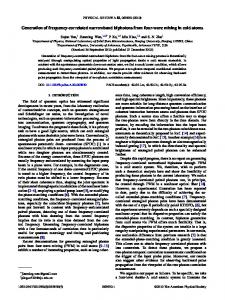 Generation of frequency-correlated narrowband