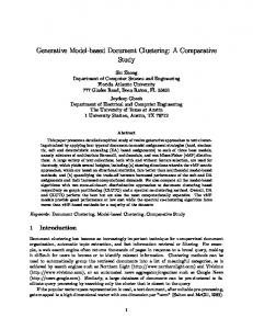 Generative Model-based Document Clustering: A ... - IDEAL