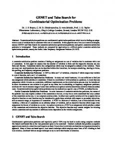 GENET and Tabu Search for Combinatorial Optimization ... - CiteSeerX