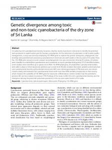 Genetic divergence among toxic and non-toxic ... - SpringerPlus