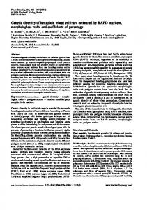 Genetic diversity of hexaploid wheat cultivars estimated by ... - CiteSeerX