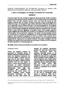 GENETIC ENHANCEMENT OF SUGARCANE - Journal of Agricultural ...