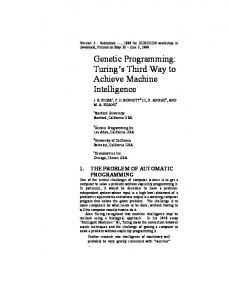 Genetic Programming