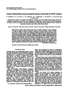 Genetic Relationships among Orobanche Species ... - Semantic Scholar