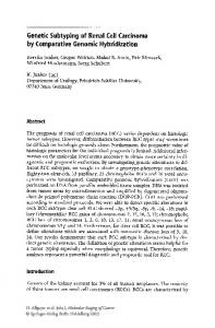 Genetic Subtyping of Renal Cell Carcinoma by ... - Springer Link