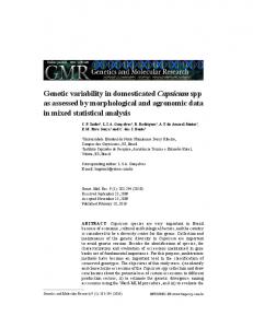 Genetic variability in domesticated Capsicum spp as ... - CiteSeerX