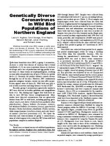 Genetically Diverse Coronaviruses in Wild Bird Populations of ...