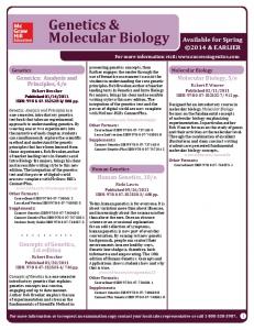 Genetics & Molecular Biology