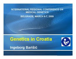 Genetics in Croatia