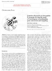 Genetics of genetics in Drosophila: of homologous