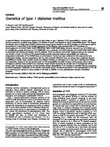 Genetics of type 1 diabetes mellitus