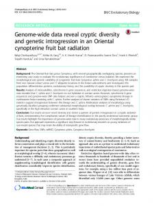 Genome-wide data reveal cryptic diversity and genetic ... - Core