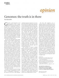 Genomes: the truth is in there