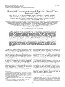 Genomewide Association Analysis of Respiratory ... - Journal of Virology