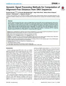 Genomic Signal Processing Methods for