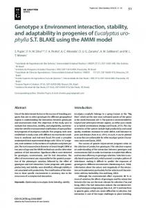 Genotype x Environment interaction, stability, and ... - Sciendo