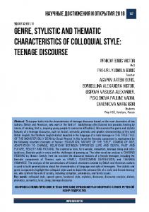 genre, stylistic and thematic characteristics of ...