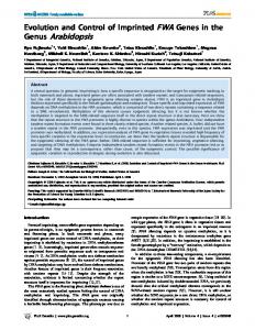 Genus Arabidopsis - Plos