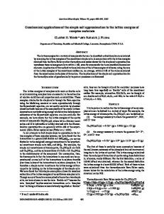 Geochemical applications of the simple salt approximation to the ...