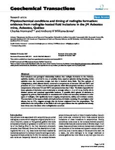 Geochemical Transactions - Semantic Scholar