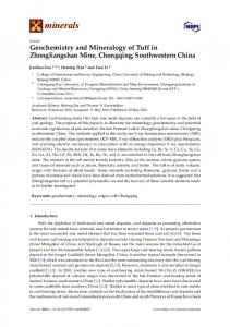 Geochemistry and Mineralogy of Tuff in