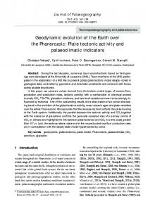 Geodynamic evolution of the Earth over the Phanerozoic - Journal of ...