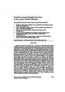 Geoelectrical and geological structure of the crust in Western Slovakia