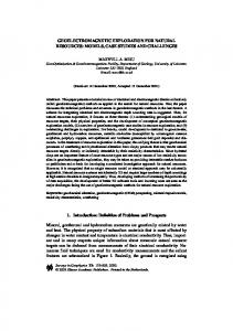 GEOELECTROMAGNETIC EXPLORATION FOR ... - CiteSeerX