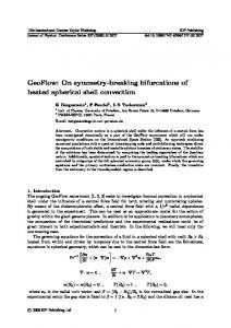 GeoFlow: On symmetry-breaking bifurcations of heated spherical shell