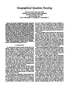 Geographical Quadtree Routing