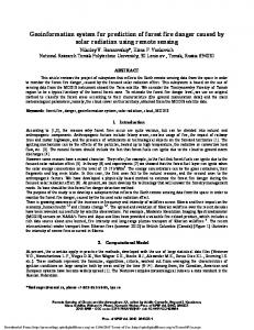 Geoinformation system for prediction of forest fire