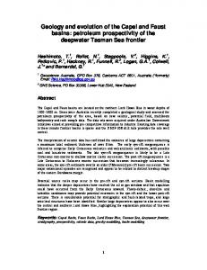 Geology and evolution of the Capel and Faust basins