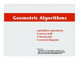 Geometric Algorithms