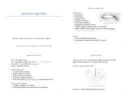 Geometric Algorithms