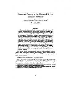 Geometric Aspects in the Theory of Krylov Subspace Methods