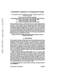 Geometric Aspects of Composite Pulses