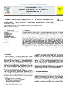 Geometric beam coupling impedance of LHC secondary collimators